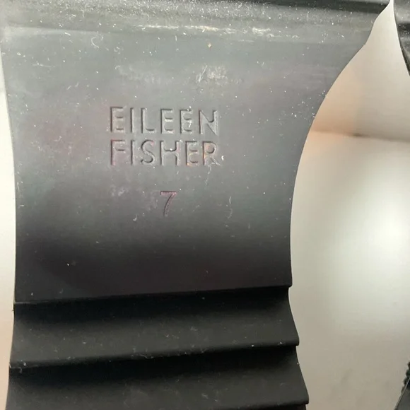 Eileen Fisher Lilou Black Leather Wedge Ankle Boots - Picture 13 of 15